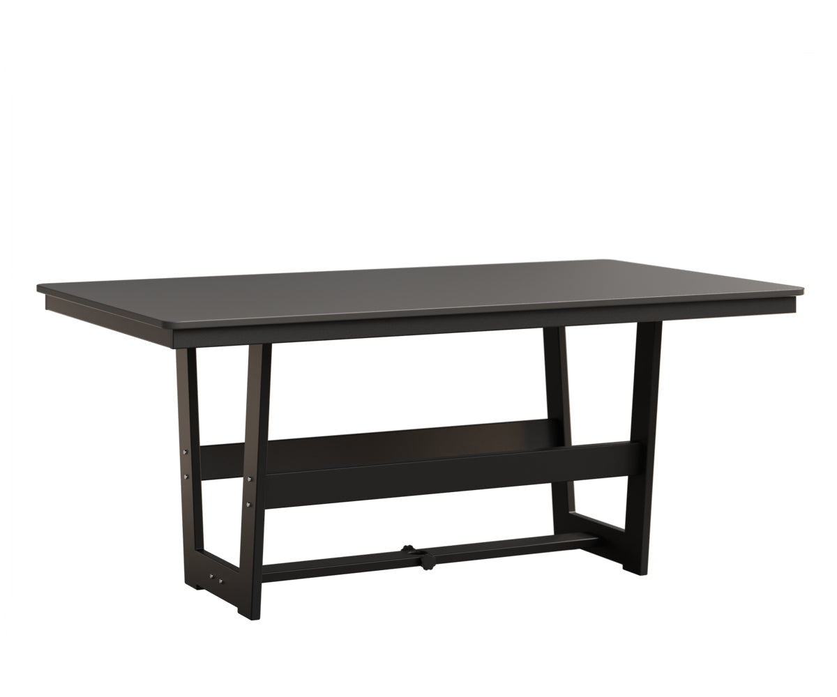 Berlin Gardens MGP Hudson Dining Height 40" x 70" Rectangle Table with Hammered Top