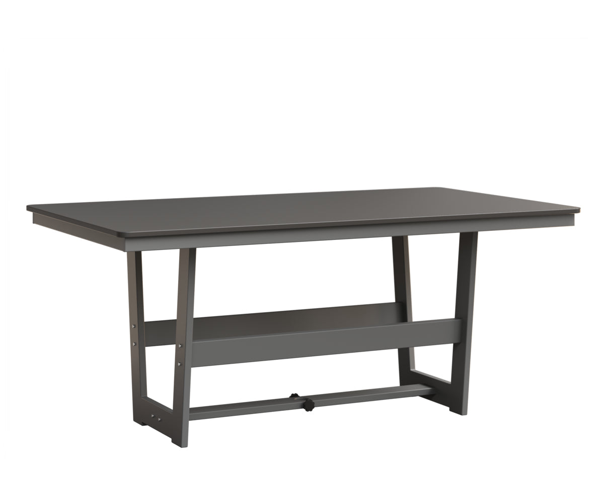 Berlin Gardens MGP Hudson Dining Height 40" x 70" Rectangle Table with Hammered Top