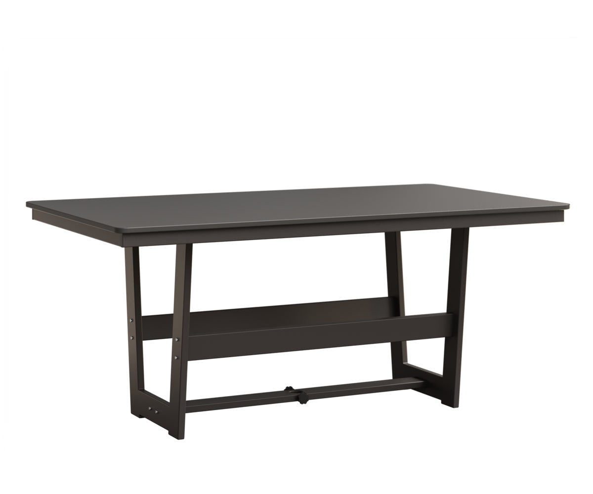 Berlin Gardens MGP Hudson Dining Height 40" x 70" Rectangle Table with Hammered Top