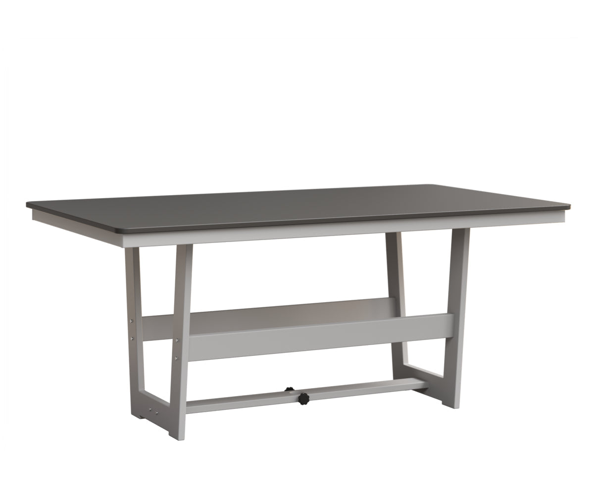 Berlin Gardens MGP Hudson Dining Height 40" x 70" Rectangle Table with Hammered Top