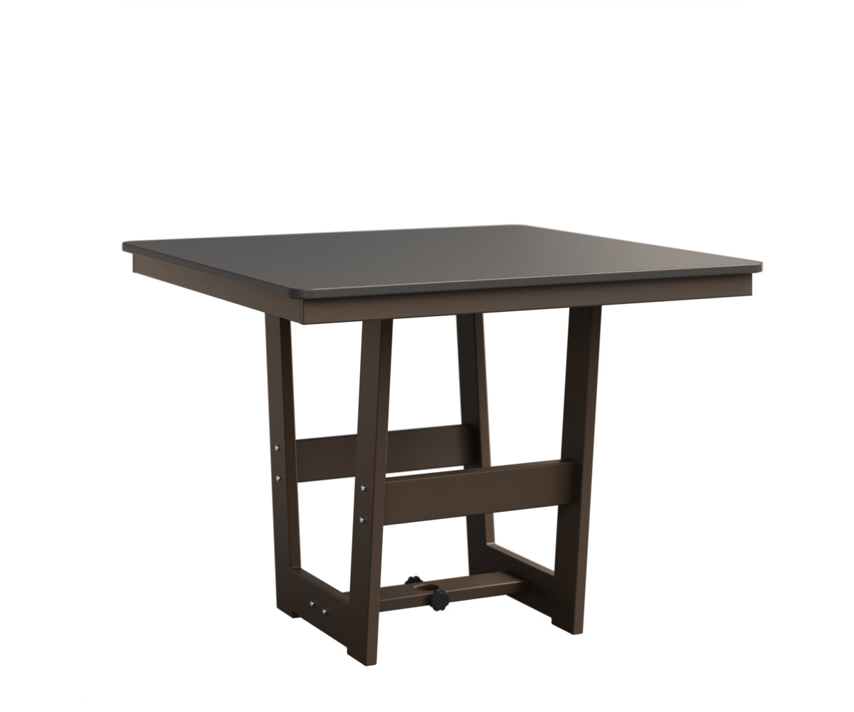 Berlin Gardens MGP Hudson Dining Height 40" x 40" Square Table with Hammered Top