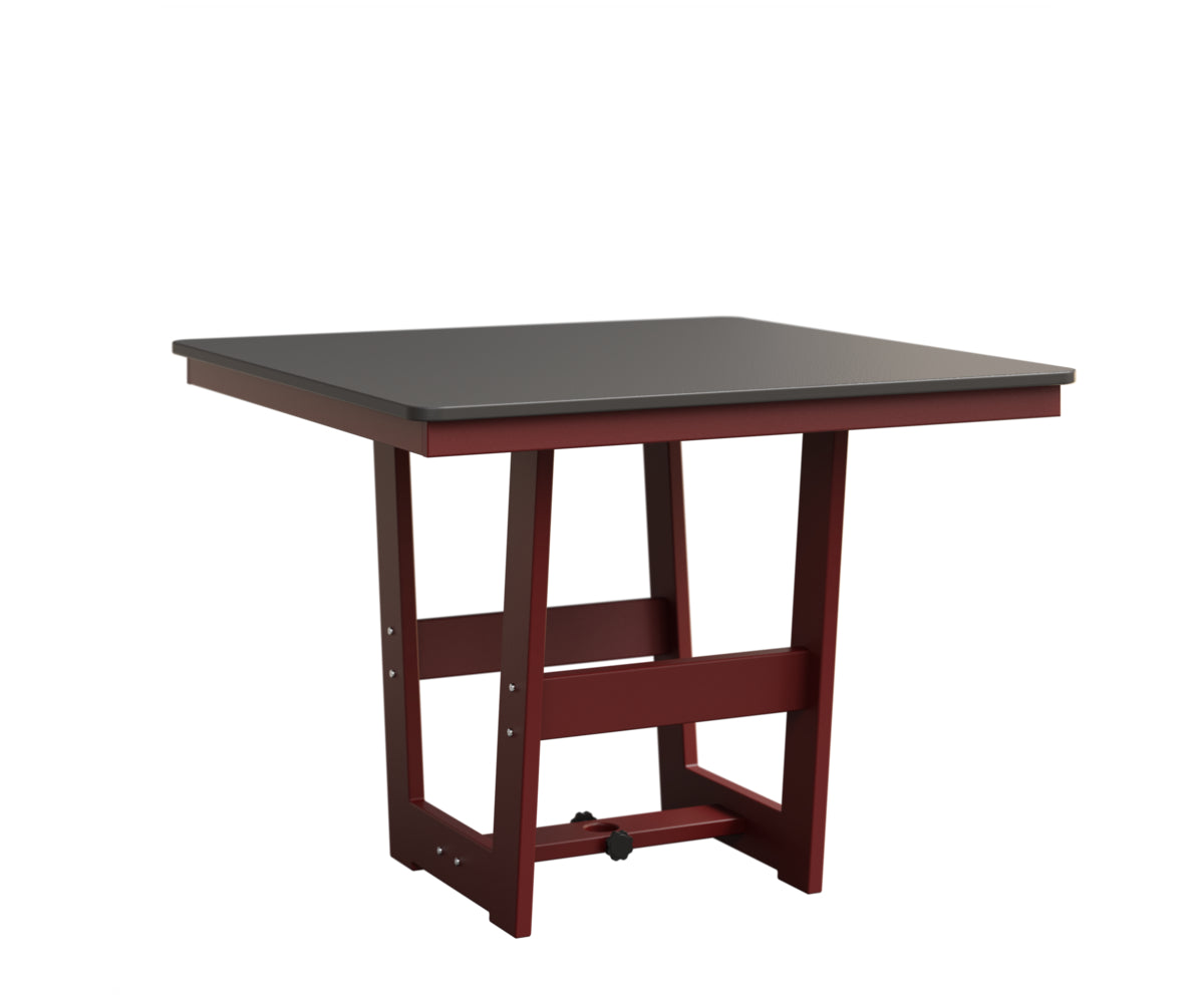 Berlin Gardens MGP Hudson Dining Height 40" x 40" Square Table with Hammered Top