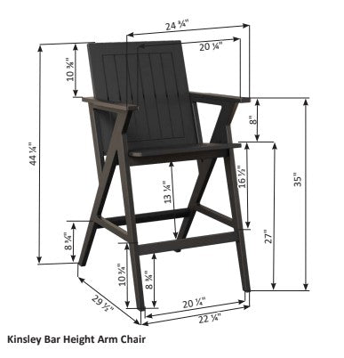 Berlin Gardens MGP Kinsley Bar Arm Chair