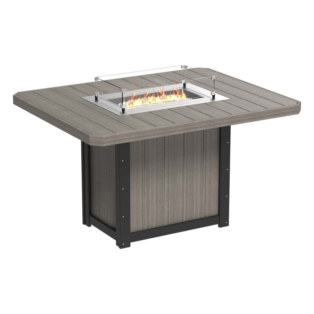 LuxCraft Lumin Fire Table 62" Rectangular - Dining Height