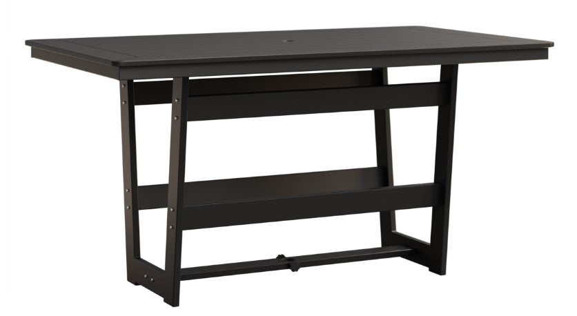 Berlin Gardens MGP Hudson Counter Height 40" x 70" Rectangle Table with Hammered Top