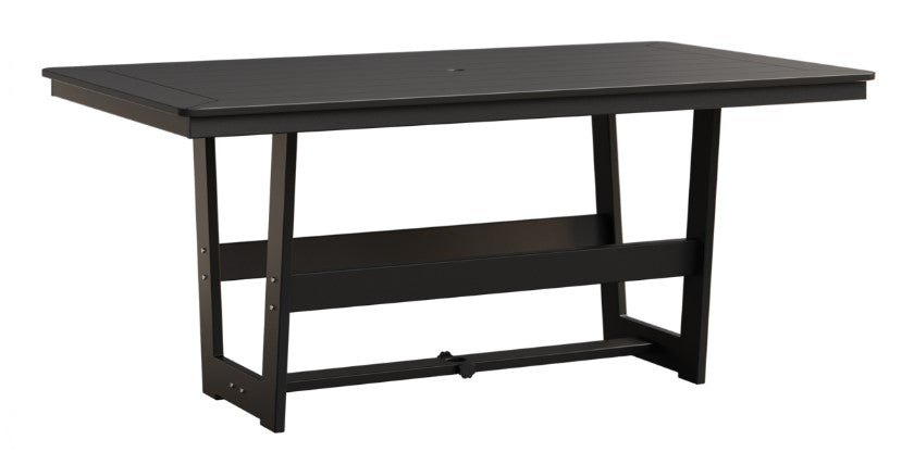 Berlin Gardens MGP Hudson Dining Height 40" x 70" Rectangle Table with Hammered Top