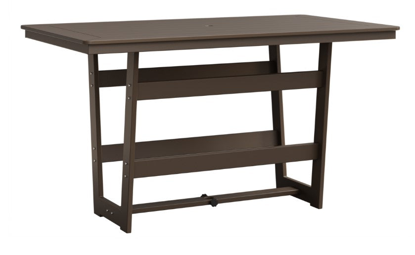 Berlin Gardens MGP Hudson Bar Height 40" x 70" Rectangle Table with Hammered Top