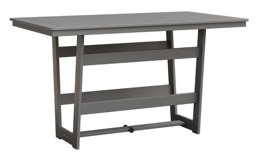Berlin Gardens MGP Hudson Bar Height 40" x 70" Rectangle Table with Hammered Top