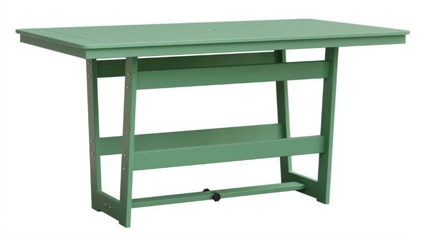 Berlin Gardens MGP Hudson Counter Height 40" x 70" Rectangle Table with Hammered Top