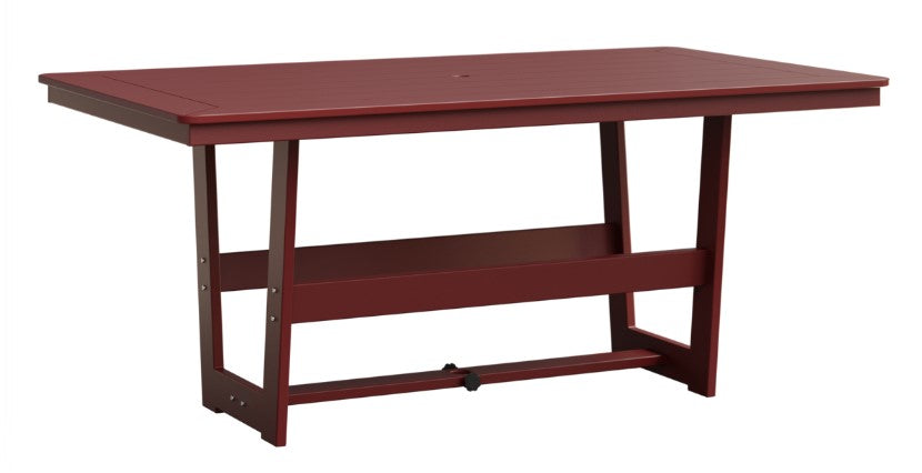 Berlin Gardens MGP Hudson Dining Height 40" x 70" Rectangle Table with Hammered Top