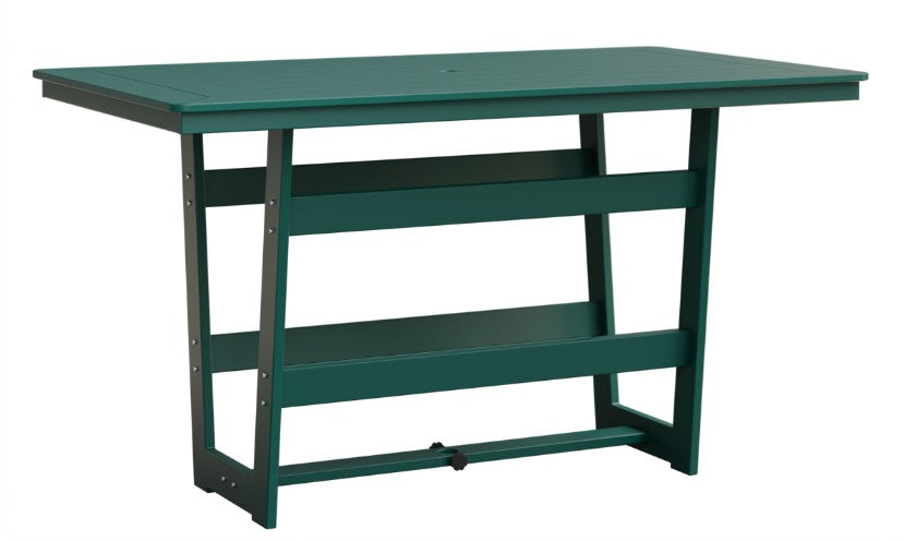 Berlin Gardens MGP Hudson Bar Height 40" x 70" Rectangle Table with Hammered Top