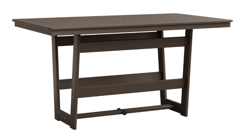 Berlin Gardens MGP Hudson Counter Height 40" x 70" Rectangle Table with Hammered Top