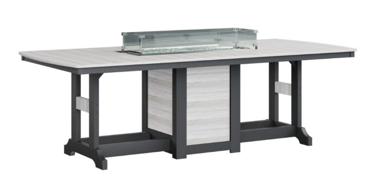 Berlin Gardens Garden Classic Standard Top 44" x 96" Rectangular Fire Bar Table