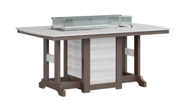 Berlin Gardens Garden Classic Standard Top 44" x 72" Rectangular Fire Counter Table