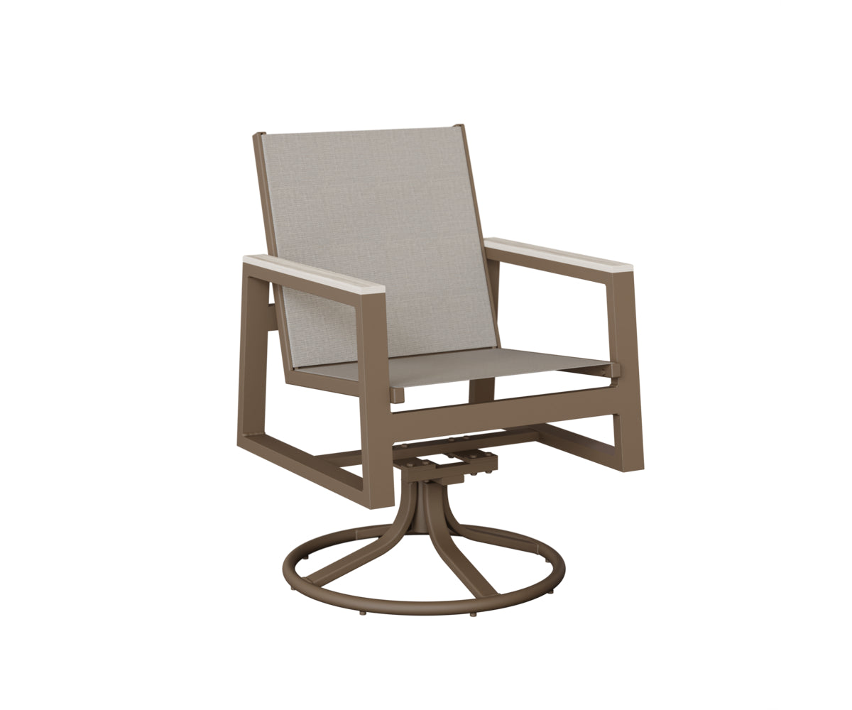 Berlin Gardens Vida Padded Sling Swivel Rocker Dining Chair