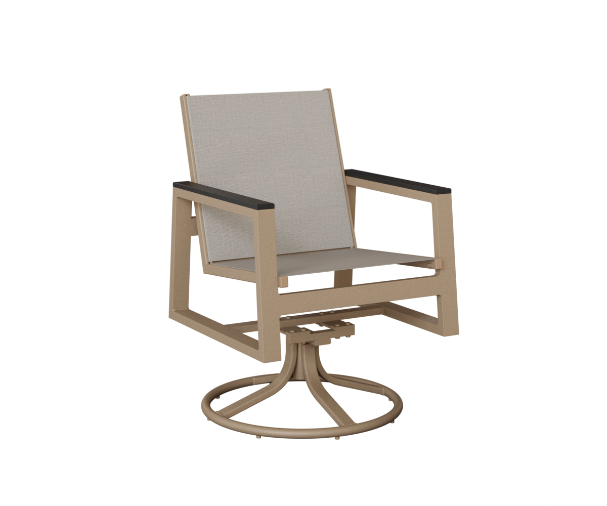 Berlin Gardens Vida Regular Sling Swivel Rocker Dining Chair