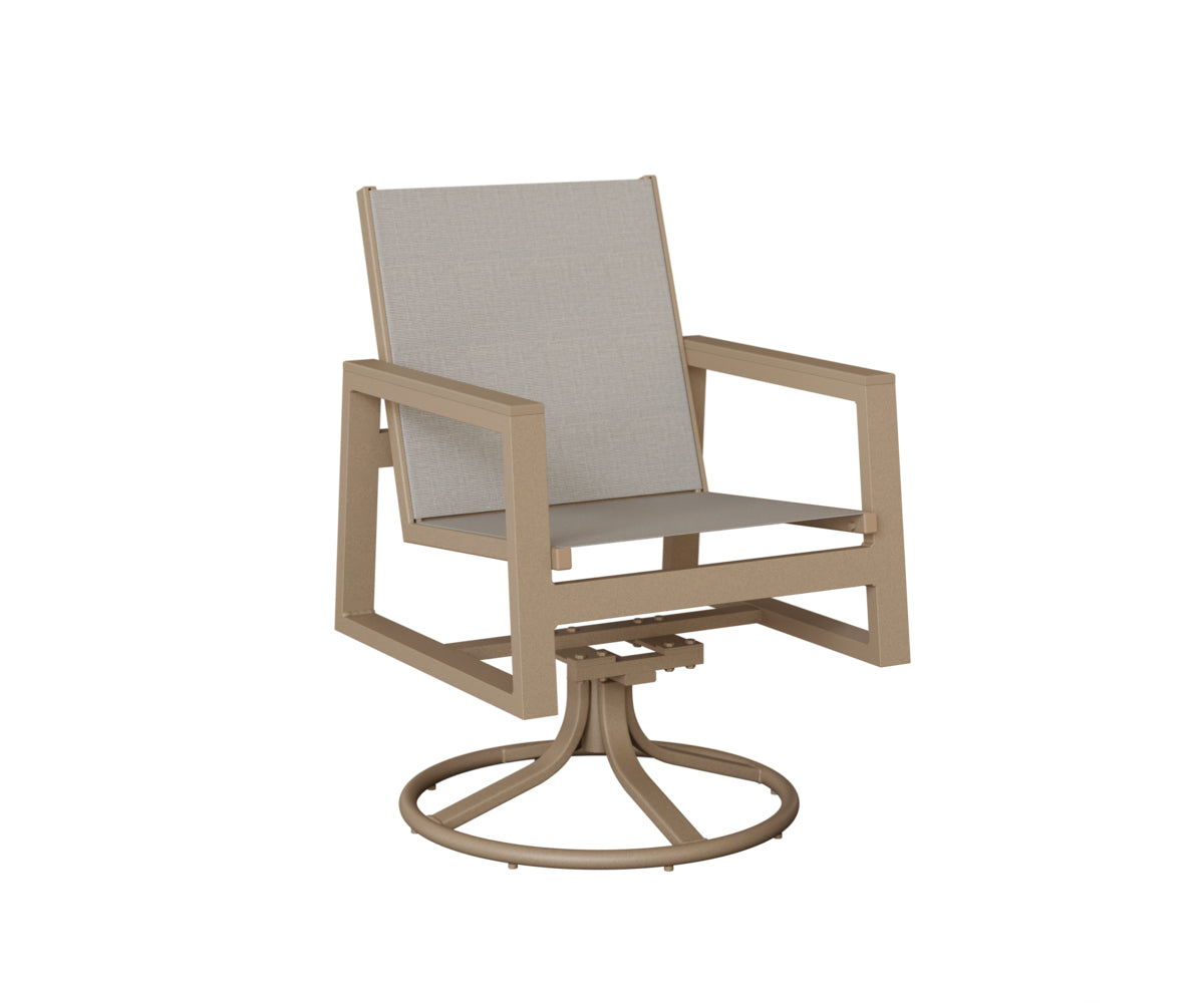 Berlin Gardens Vida Regular Sling Swivel Rocker Dining Chair