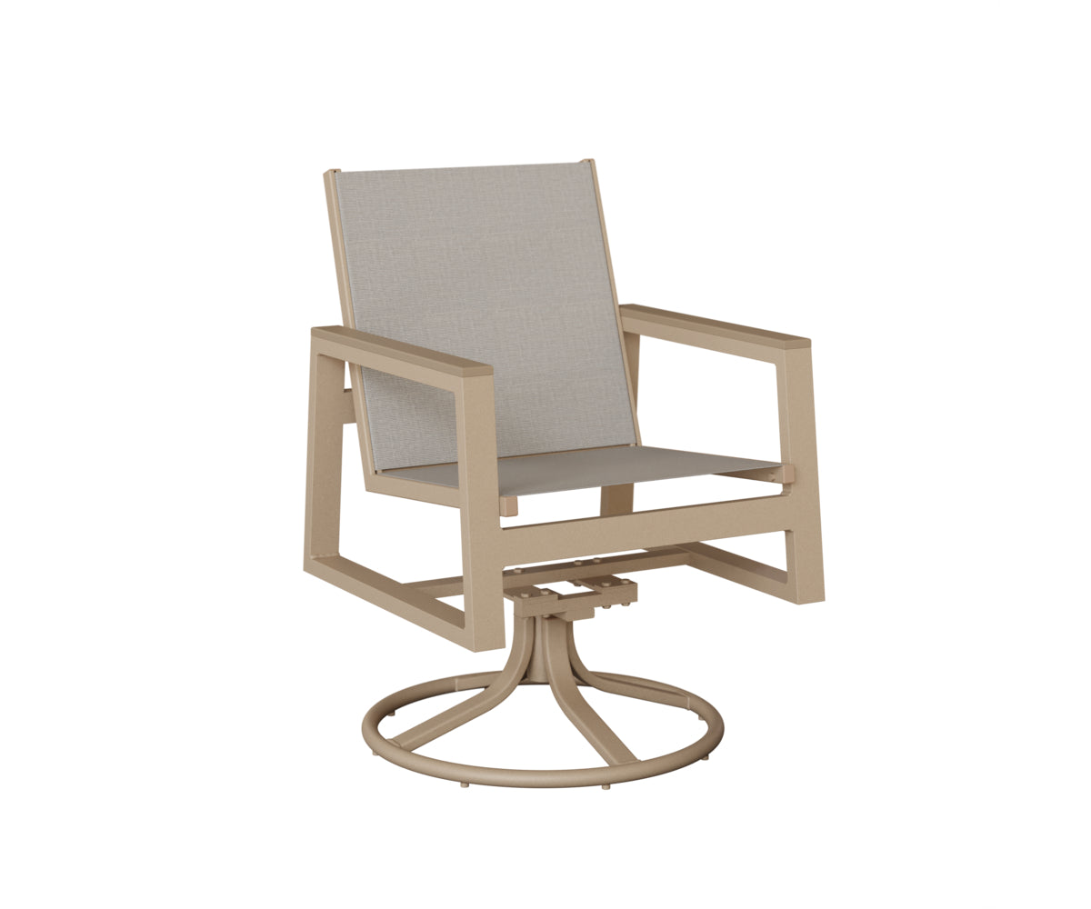 Berlin Gardens Vida Padded Sling Swivel Rocker Dining Chair