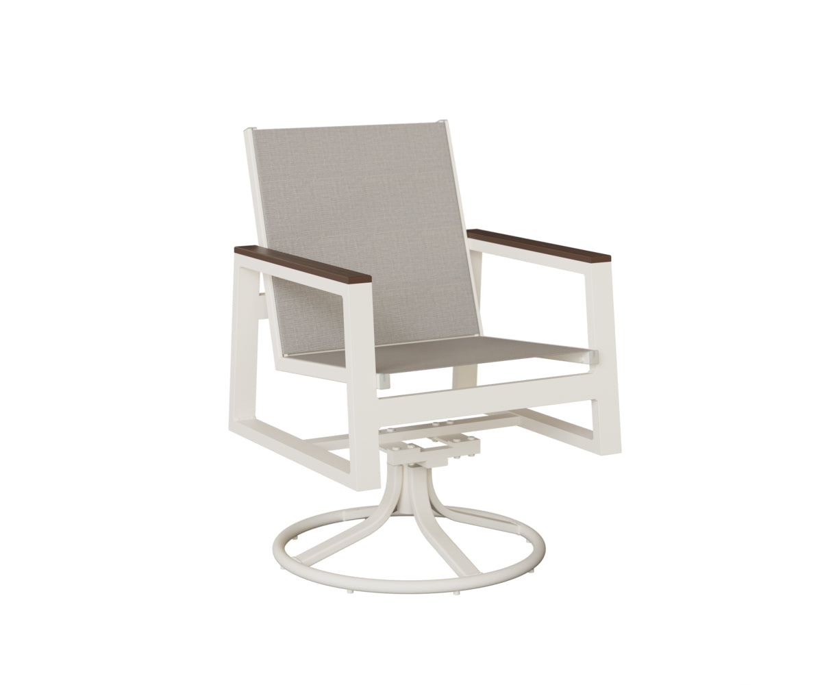 Berlin Gardens Vida Padded Sling Swivel Rocker Dining Chair