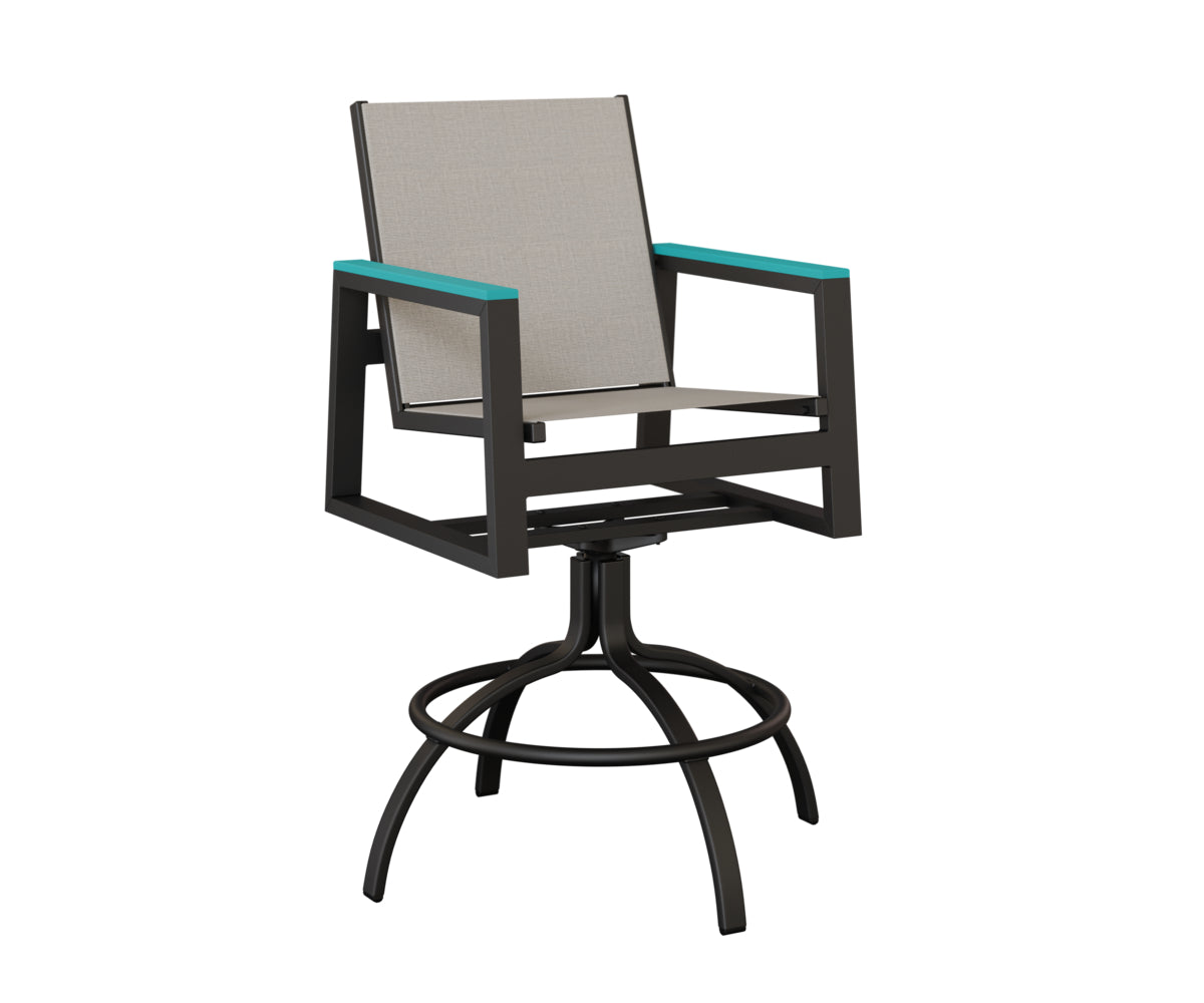 Berlin Gardens Vida Padded Sling Swivel Bar Chair