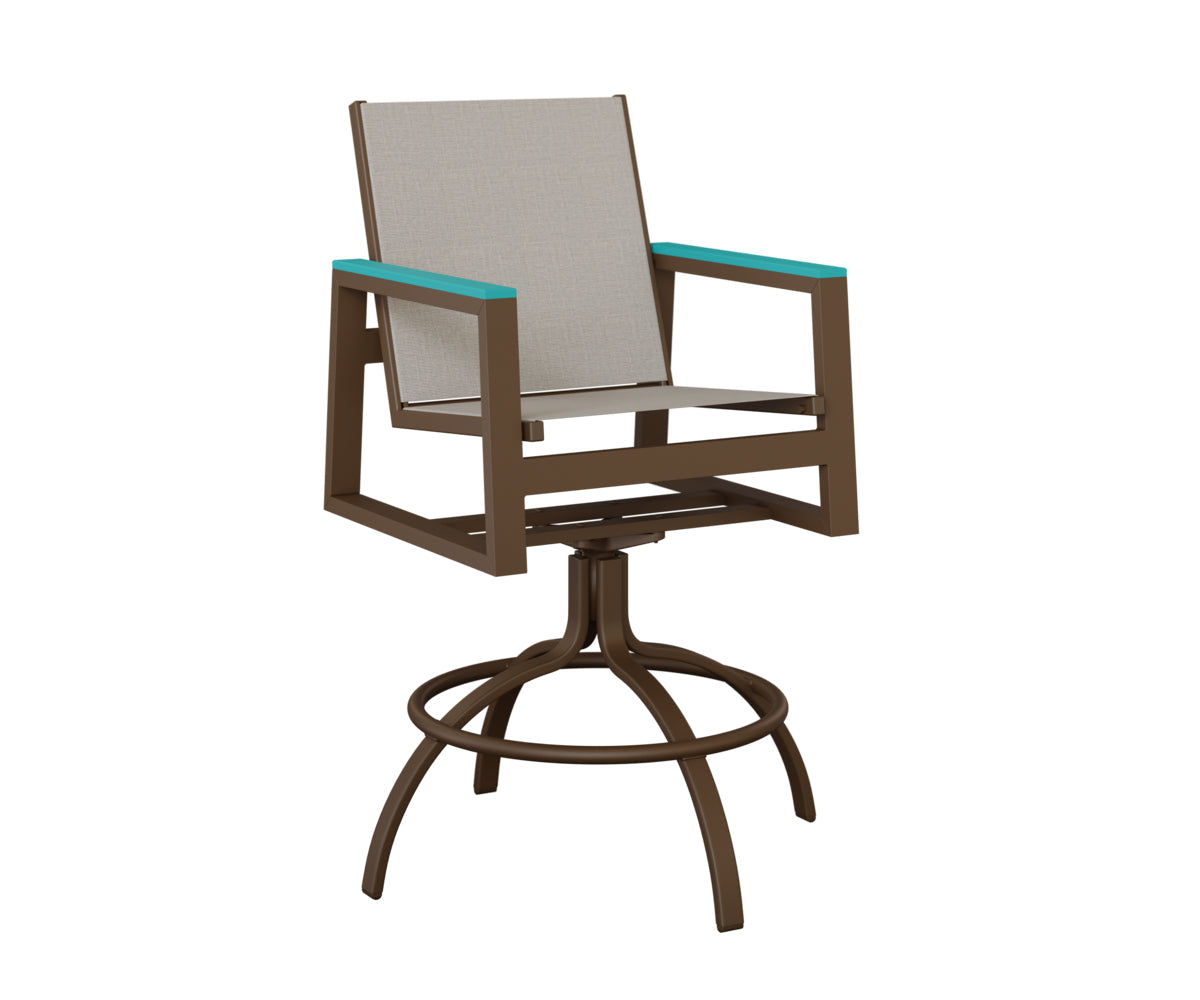 Berlin Gardens Vida Padded Sling Swivel Bar Chair