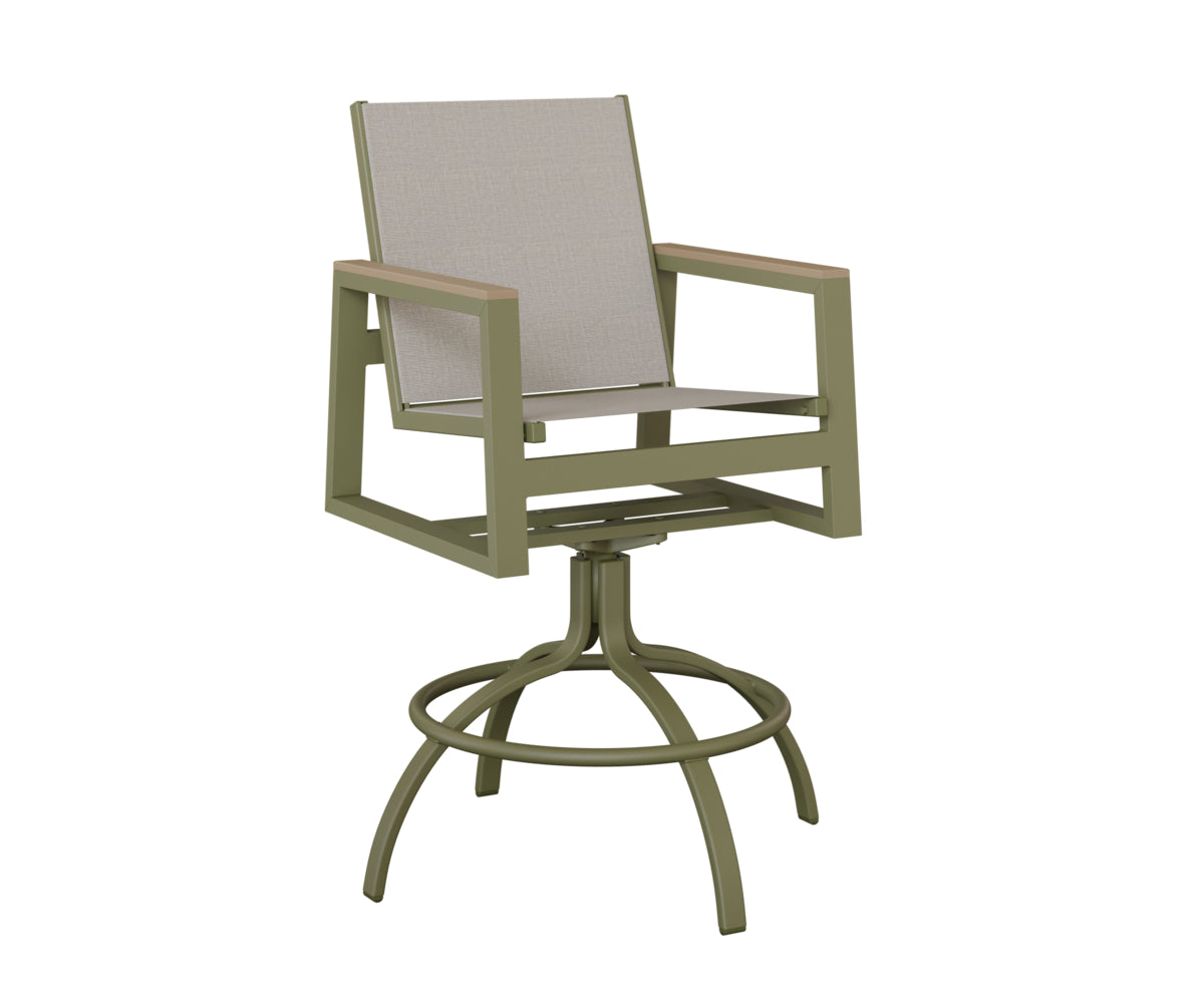 Berlin Gardens Vida Padded Sling Swivel Bar Chair