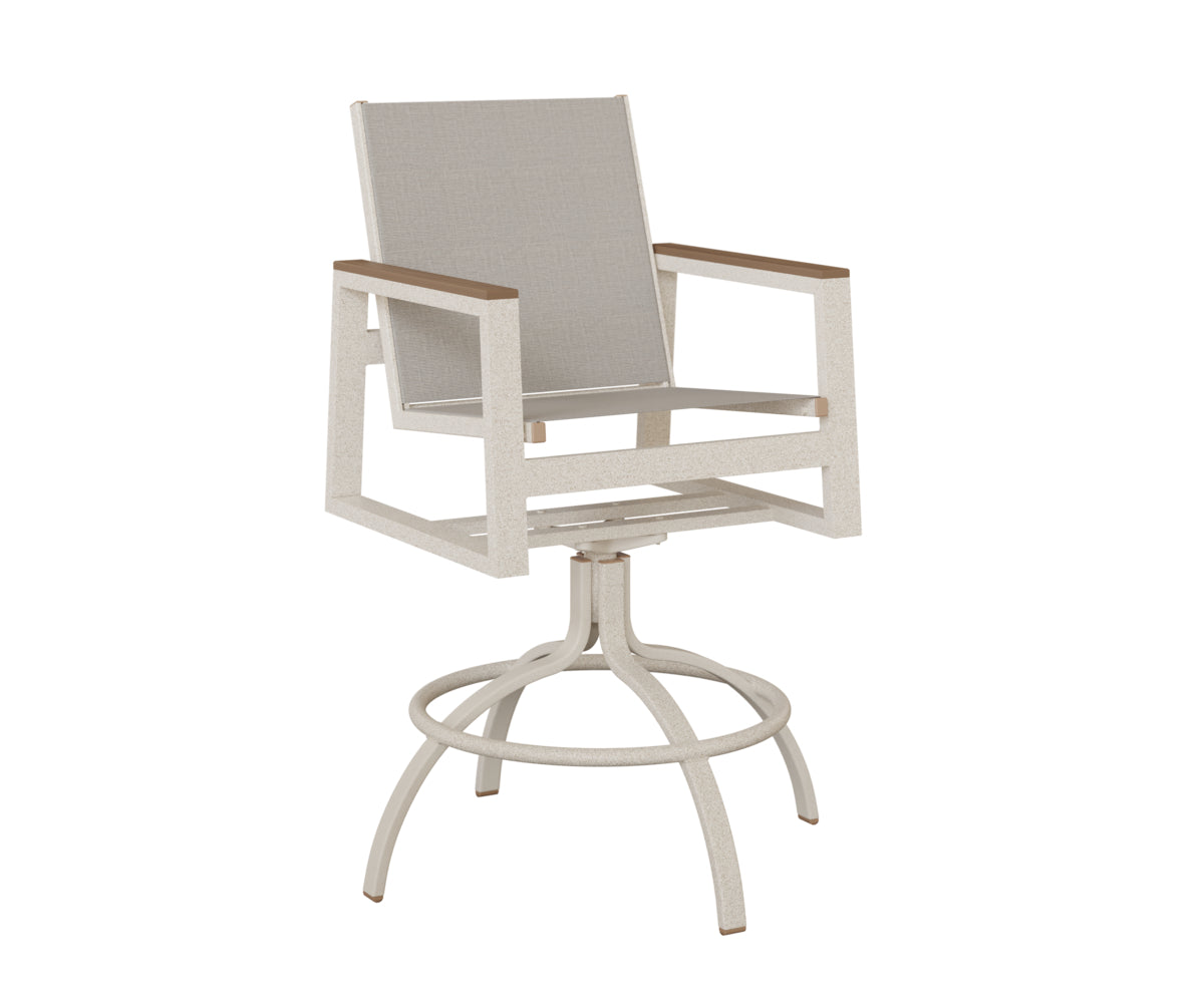 Berlin Gardens Vida Padded Sling Swivel Bar Chair
