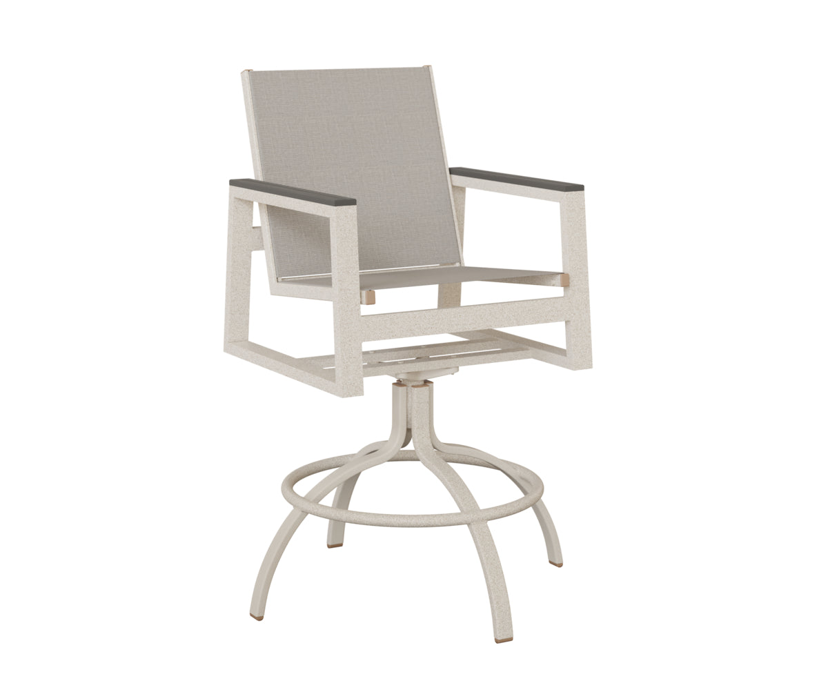 Berlin Gardens Vida Padded Sling Swivel Bar Chair