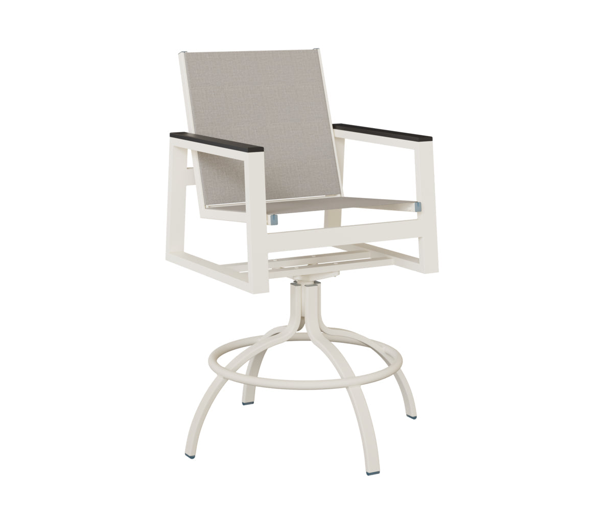 Berlin Gardens Vida Padded Sling Swivel Bar Chair