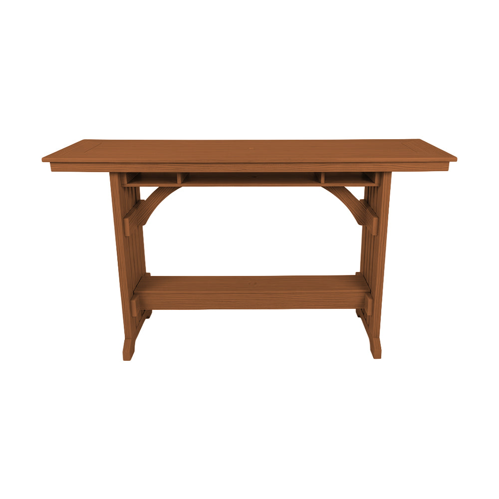Beaver Dam Seabreak 72" Mission Rail Bar Table