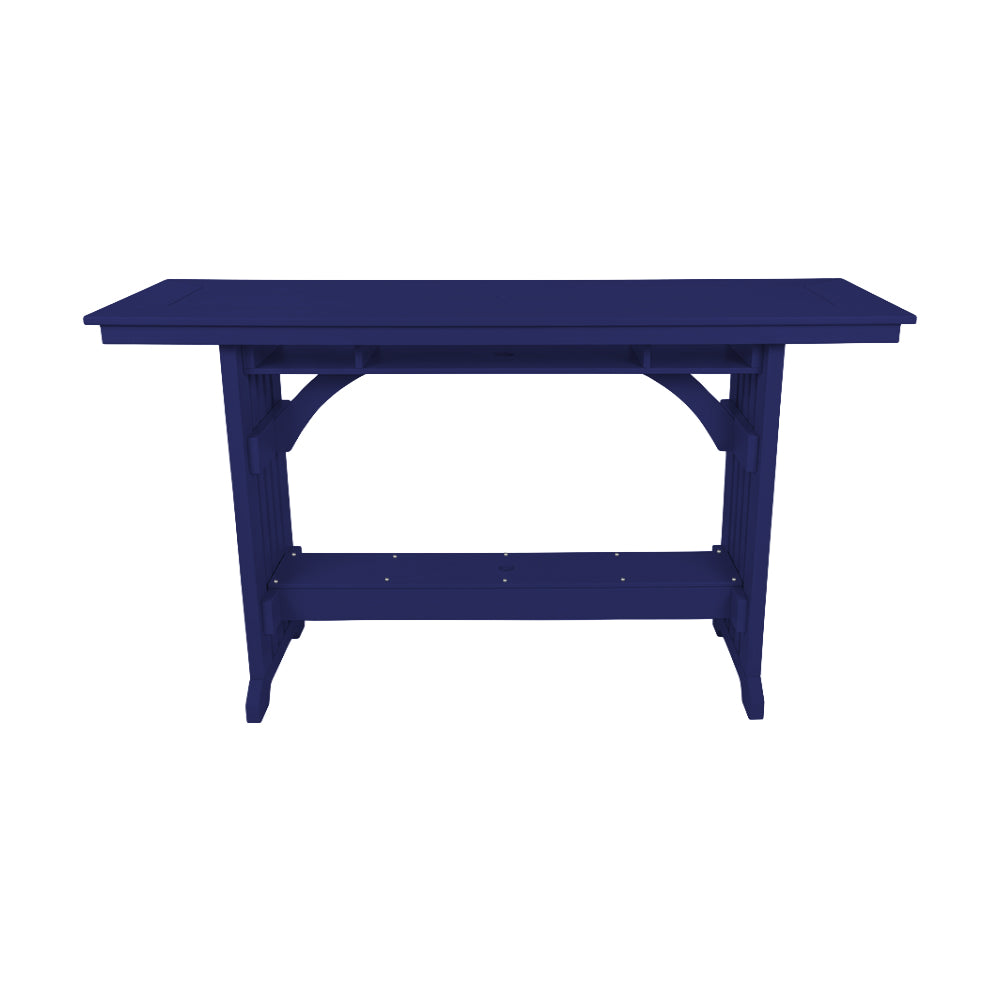 Beaver Dam Seabreak 72" Mission Rail Bar Table