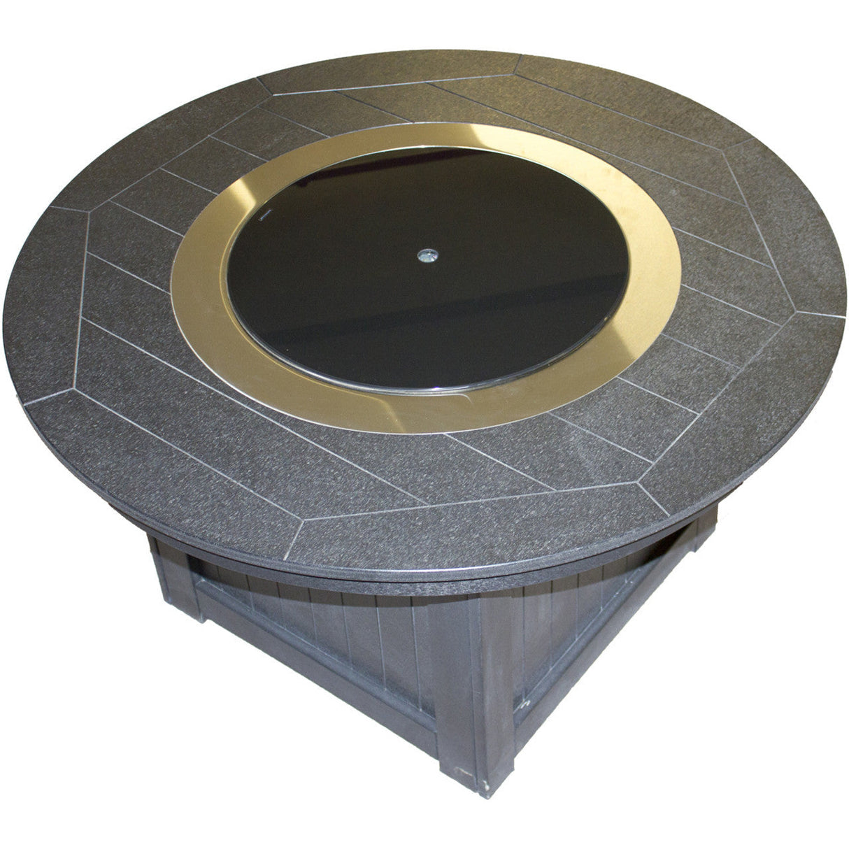 Berlin Gardens 20" Round Black Glass Burner Cover - GBC20BK