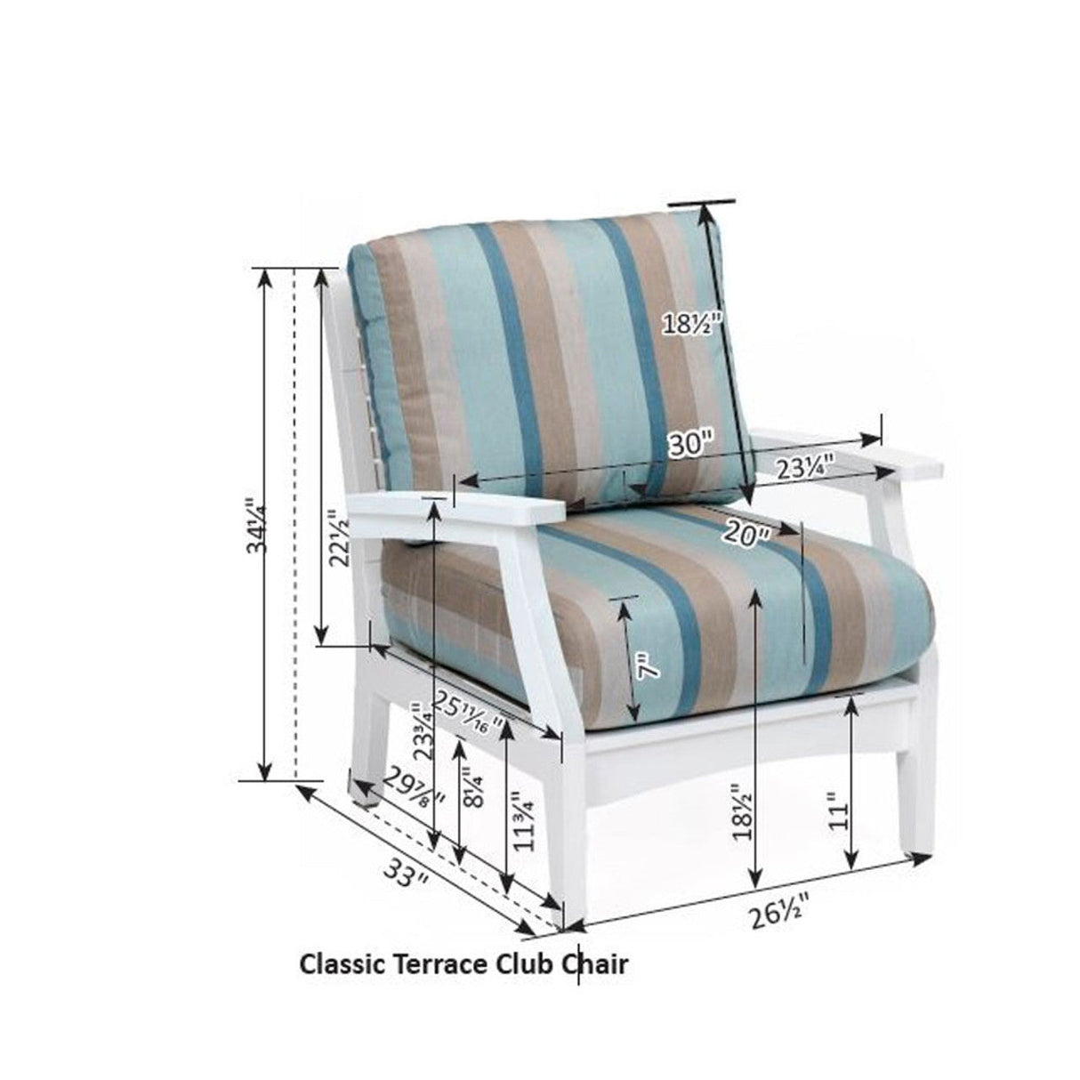 Berlin Gardens Classic Terrace Club Chair - CTCC3034 Additional Image - 2