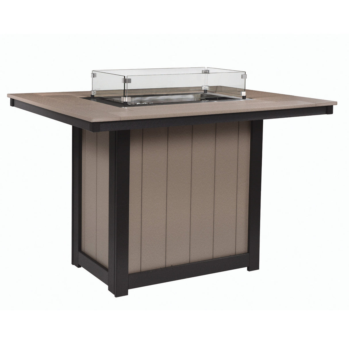 Berlin Gardens Donoma Hammered Top 42" x 54" Rectangular Fire Table Bar - DHFT4254B