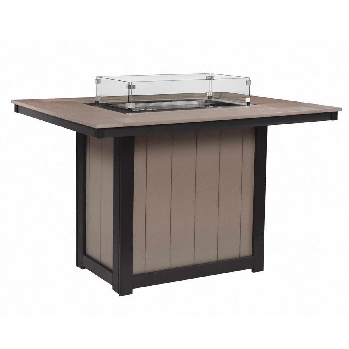 Berlin Gardens Donoma Hammered Top 42" x 54" Rectangular Fire Table Counter - DHFT4254C