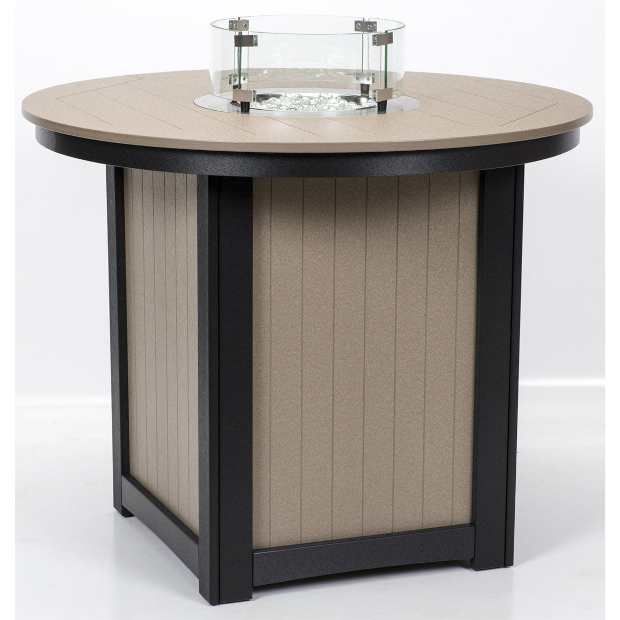 Berlin Gardens Donoma Hammered Top 44" Round Fire Table Counter - DHFT3644C