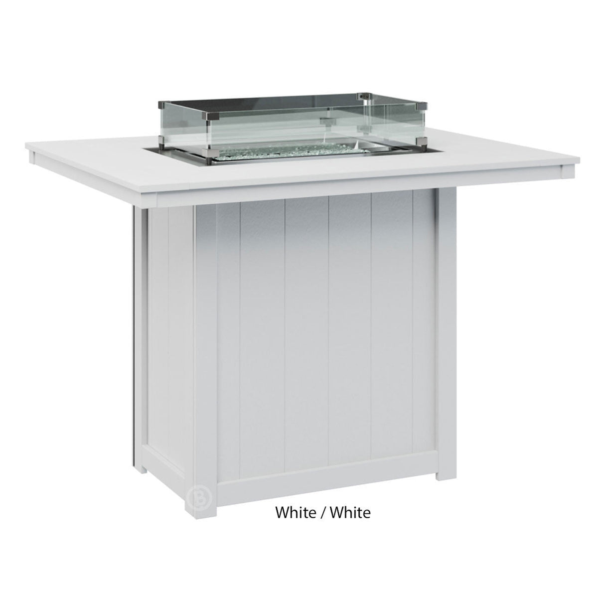 Berlin Gardens Donoma Standard Top 42" x 54" Rectangular Fire Table Bar - DRFT4254B 2