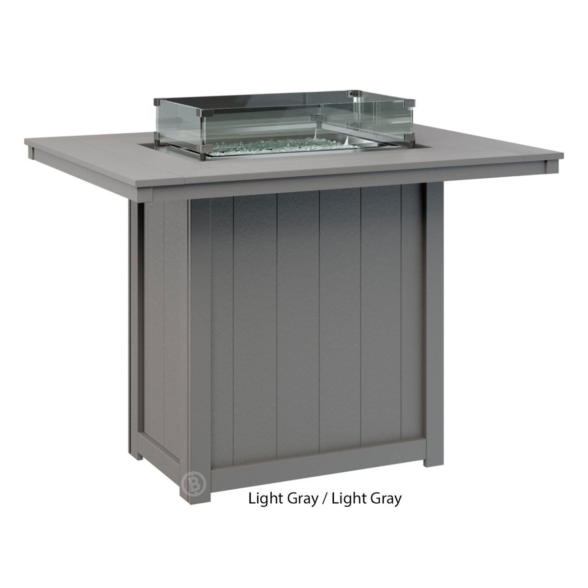 Berlin Gardens Donoma Standard Top 42" x 54" Rectangular Fire Table Bar - DRFT4254B 5