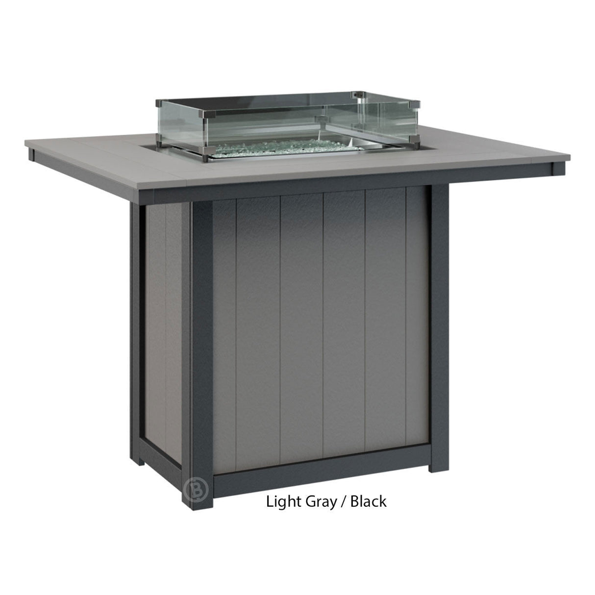 Berlin Gardens Donoma Standard Top 42" x 54" Rectangular Fire Table Bar - DRFT4254B 6