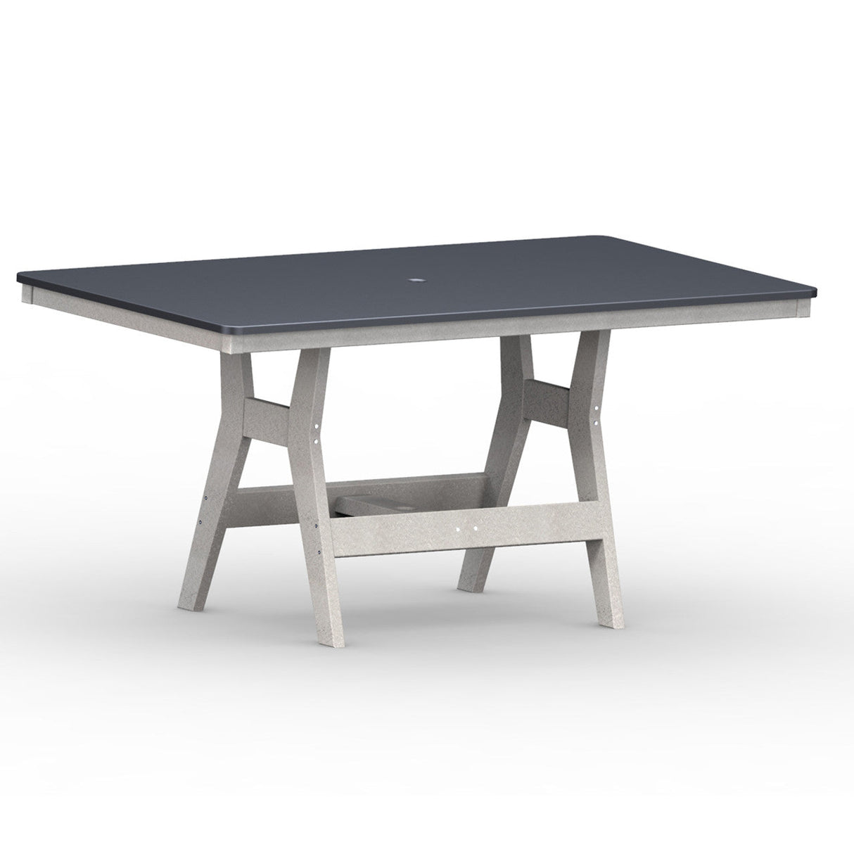 Berlin Gardens Harbor Bar Tables Hammered Top 33" x 66" Rectangular Bar Table - HHFT3366B