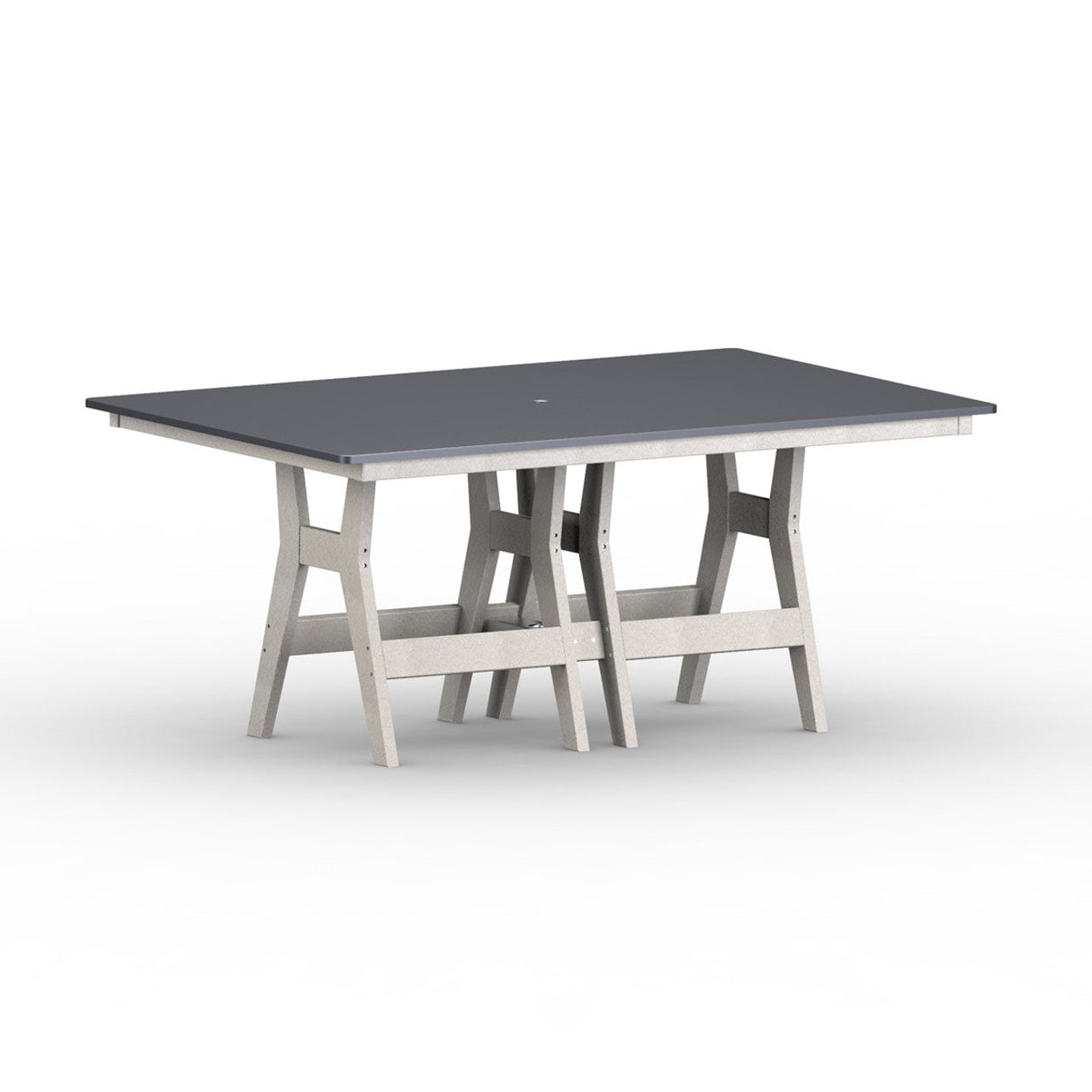 Berlin Gardens Harbor Bar Tables Hammered Top 44" x 72" Rectangular Bar Table - HHFT4472B
