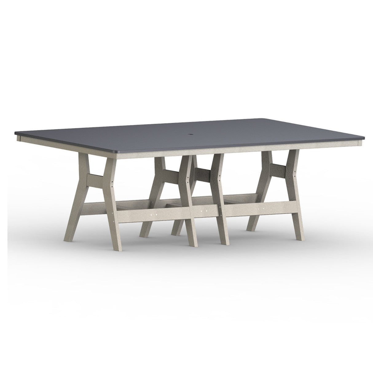 Berlin Gardens Harbor Bar Tables Hammered Top 44" x 96" Rectangular Bar Table - HHFT4496B