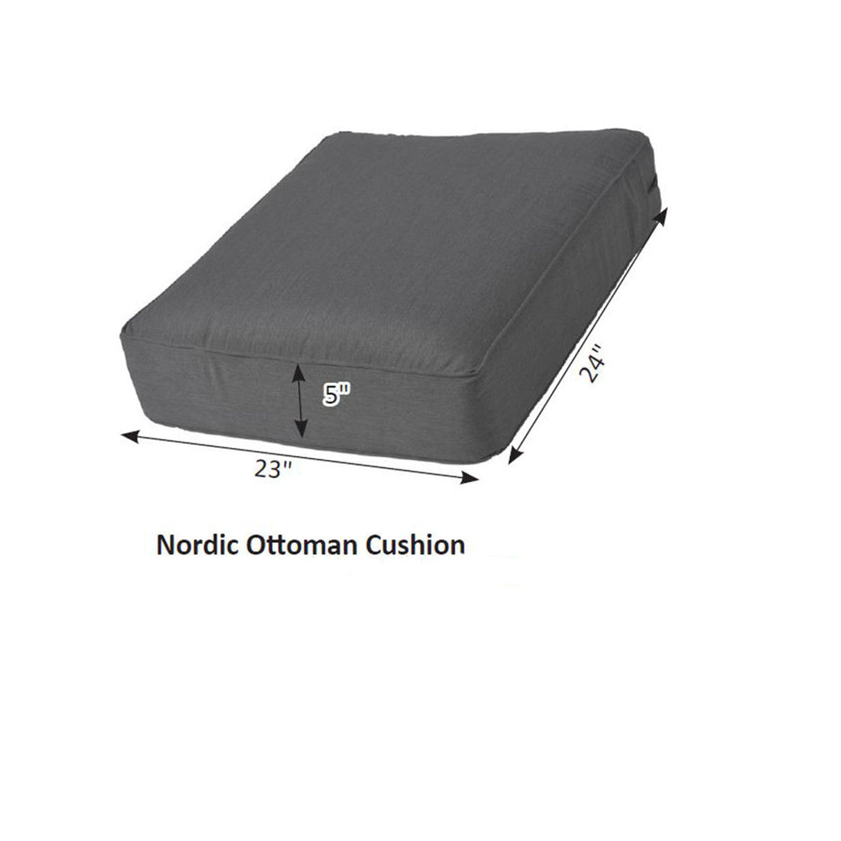 Berlin Gardens Nordic Ottoman Cushion (Corded) - NOC2324 2