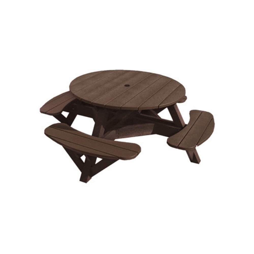 C. R. Plastics 51" Round Picnic Table - T50 1