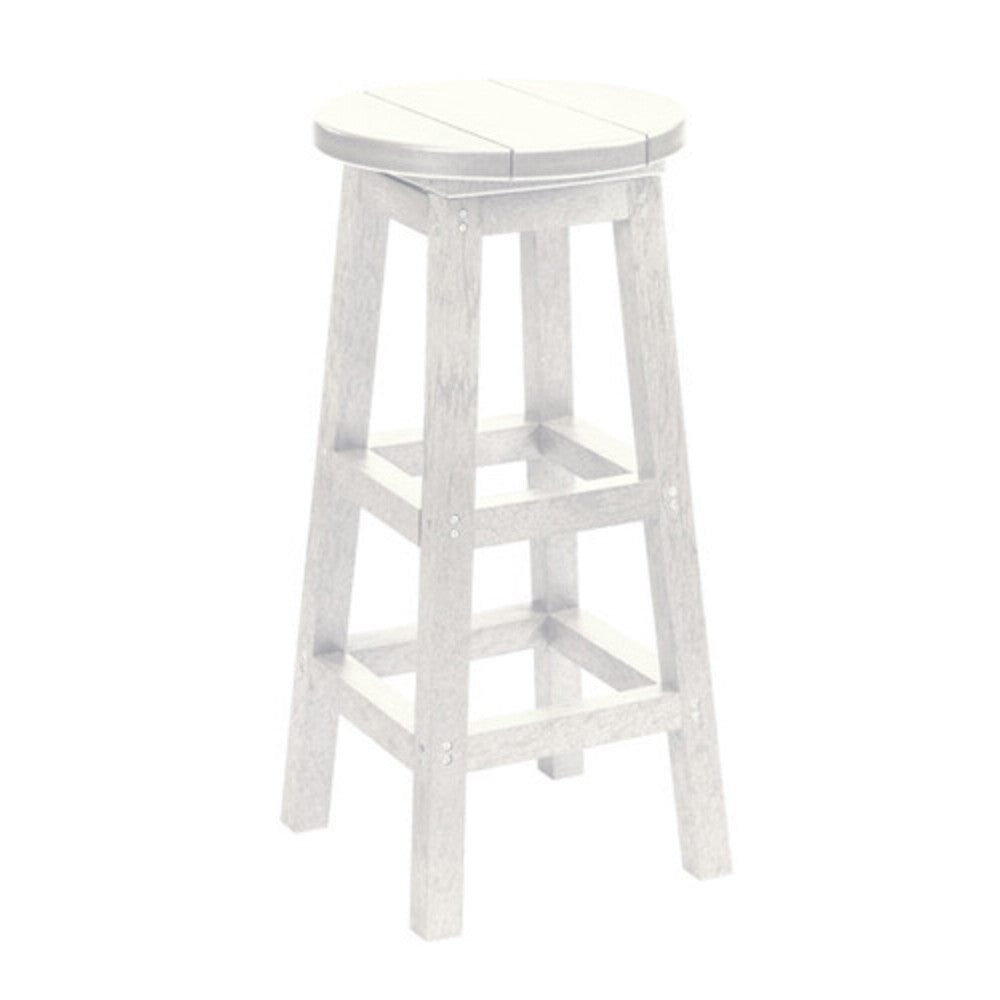C. R. Plastics Bar Stool, White - LIQUIDATION - C21-LIQ-WHITE