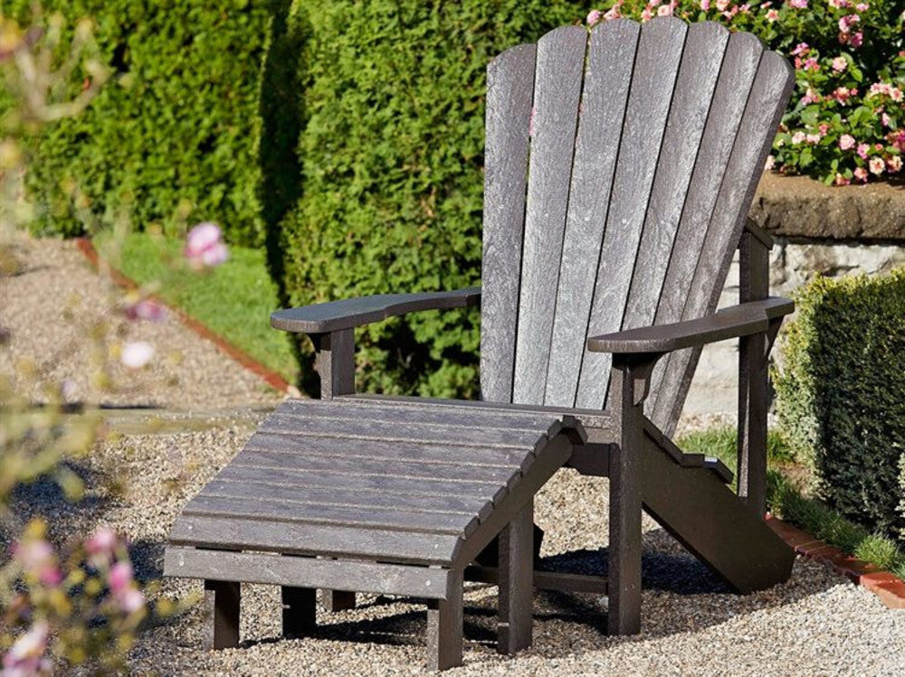 Captiva Casual 2 Piece Capterra Recycled Plastic Adirondack and Ottoman Set - CC2PCRPAOS 1