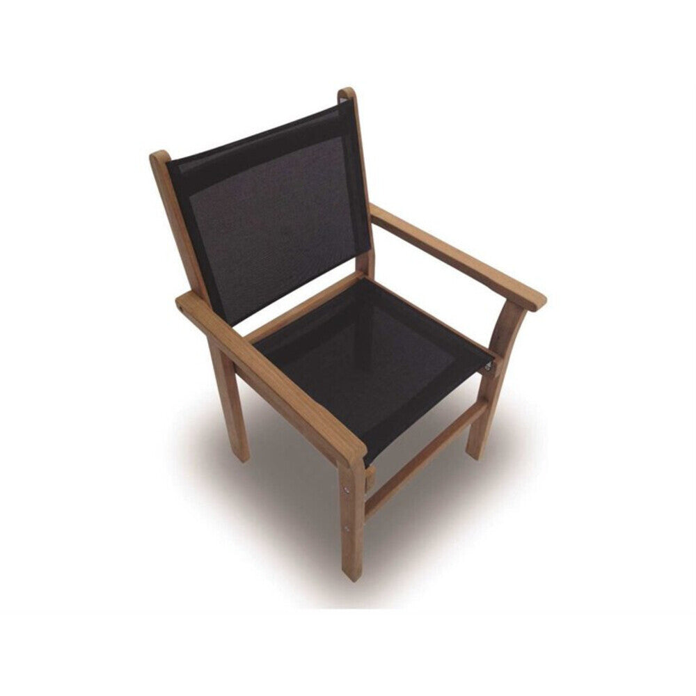 Captiva Casual 3 Piece Royal Teak Sling Outdoor Dining Set - CC3PRTSODS 2