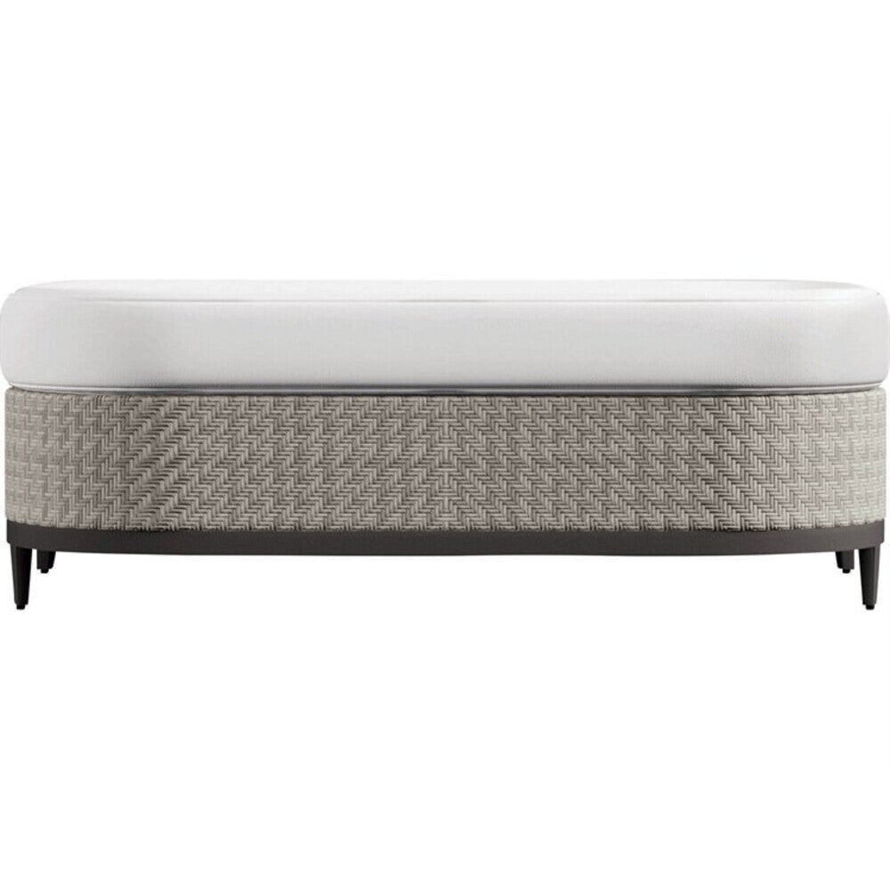 Captiva Casual Bernhardt Exteriors Pewter Grey Outdoor Patio Ottoman - BHEOP1100B 1