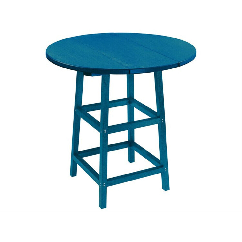 Captiva Casual Capterra Recycled Plastic Round Outdoor Bar Table - CAPKITTTX03TBX03 1