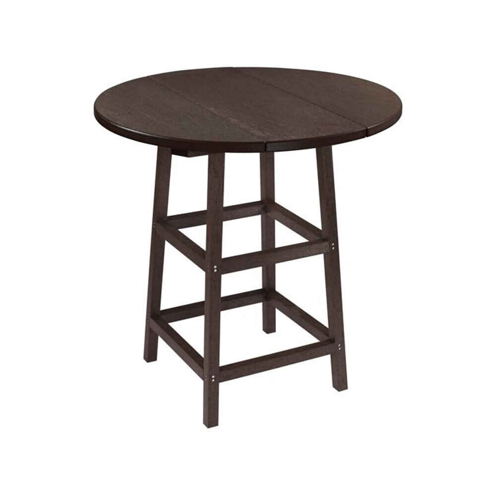 Captiva Casual Capterra Recycled Plastic Round Outdoor Bar Table - CAPKITTTX03TBX03 3